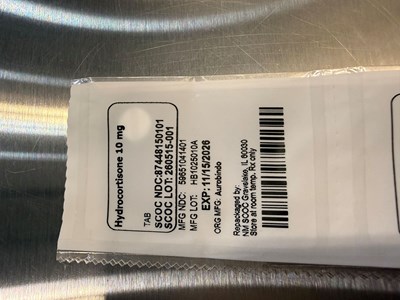 Hydrocortisone 10mg Tab (Hydrocortisone Unit Dose Label)